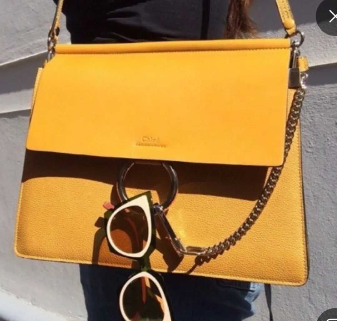 Chloé Faye Shoulder Bag - Mustard Yellow image indicator(5)