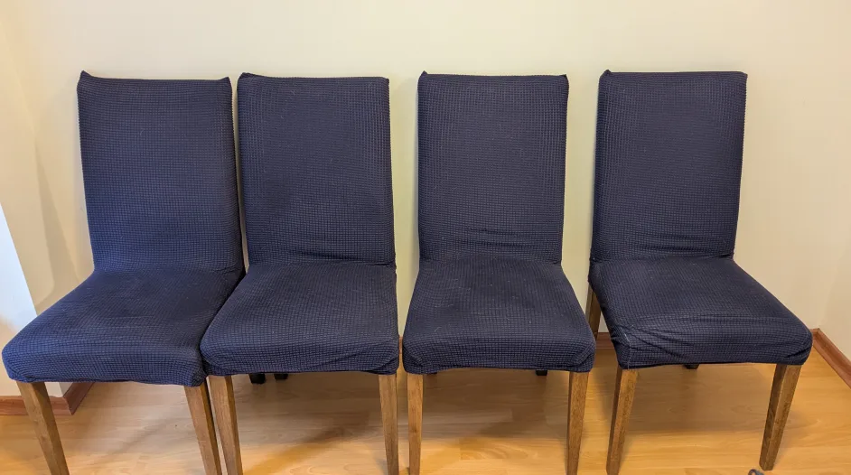 Set of 4 Navy Blue Dining Chairs thumbnail