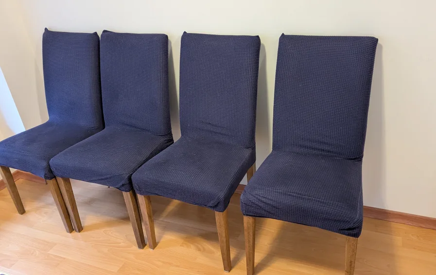 Set of 4 Navy Blue Dining Chairs image indicator(3)