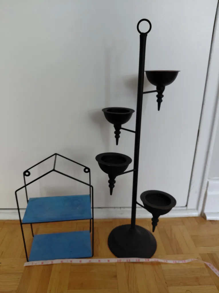 Decorative Items - Metal Candle Holder, Small Metal Shelf thumbnail