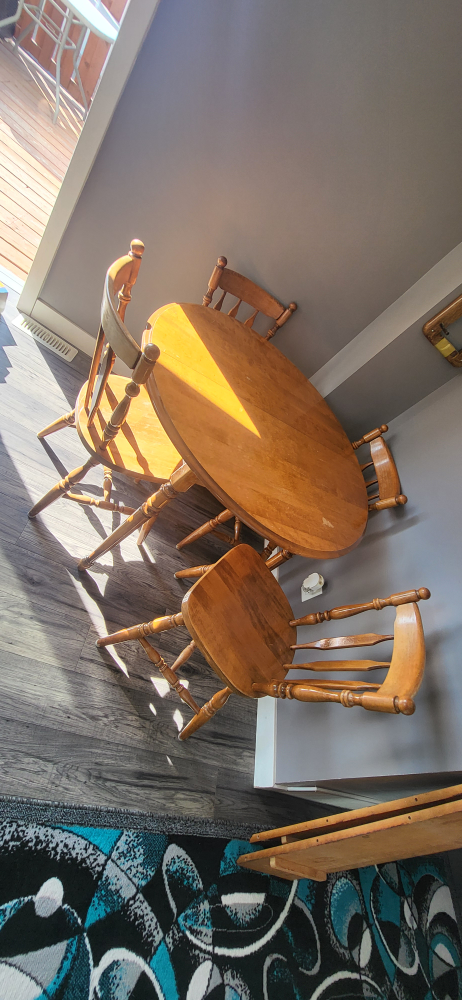 Wooden Dining Table with 6 Chairs - photo 2