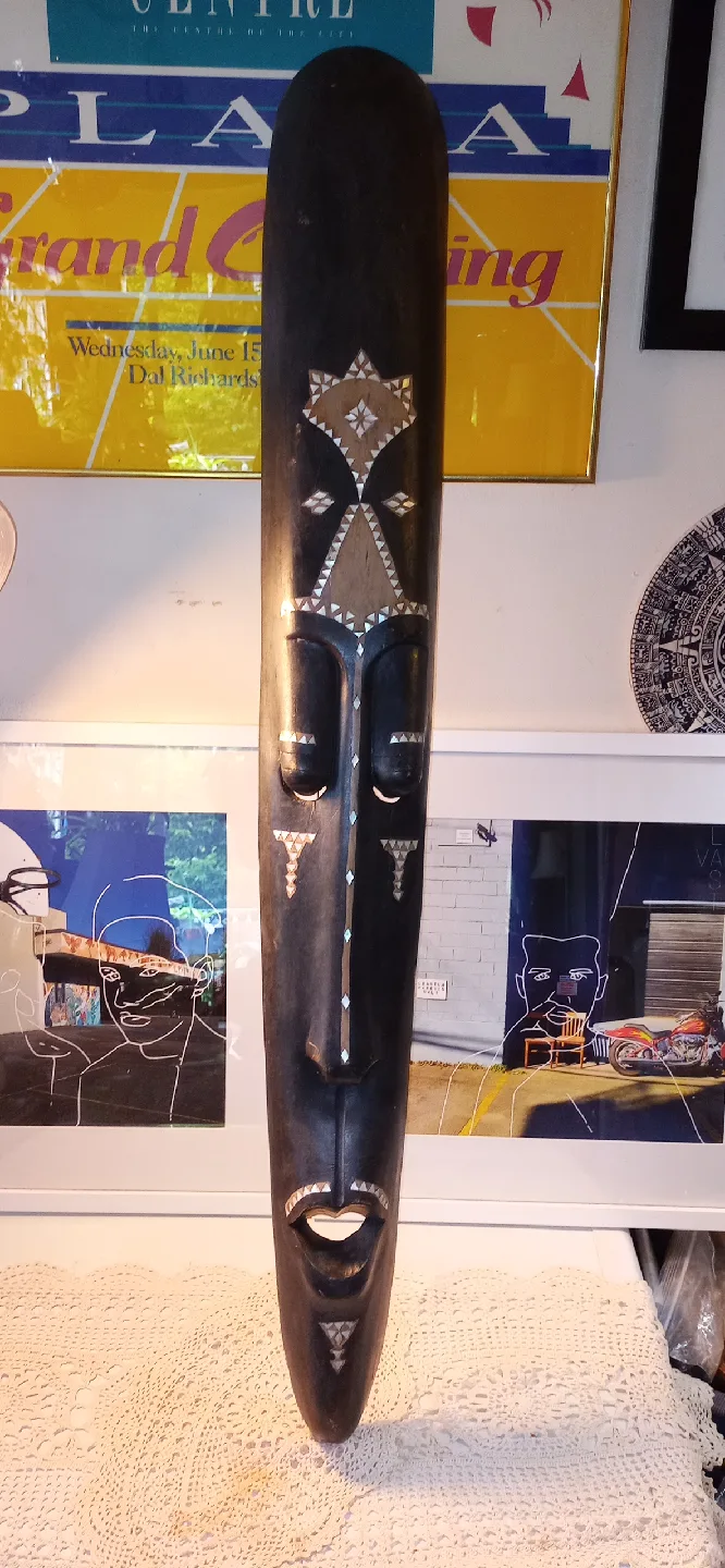 Vintage African Tribal Mask - 40 Inches thumbnail