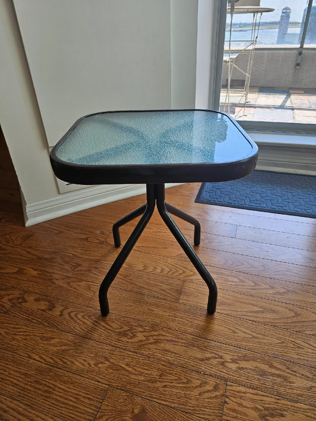 🥕 Small Glass Top Side Table thumbnail
