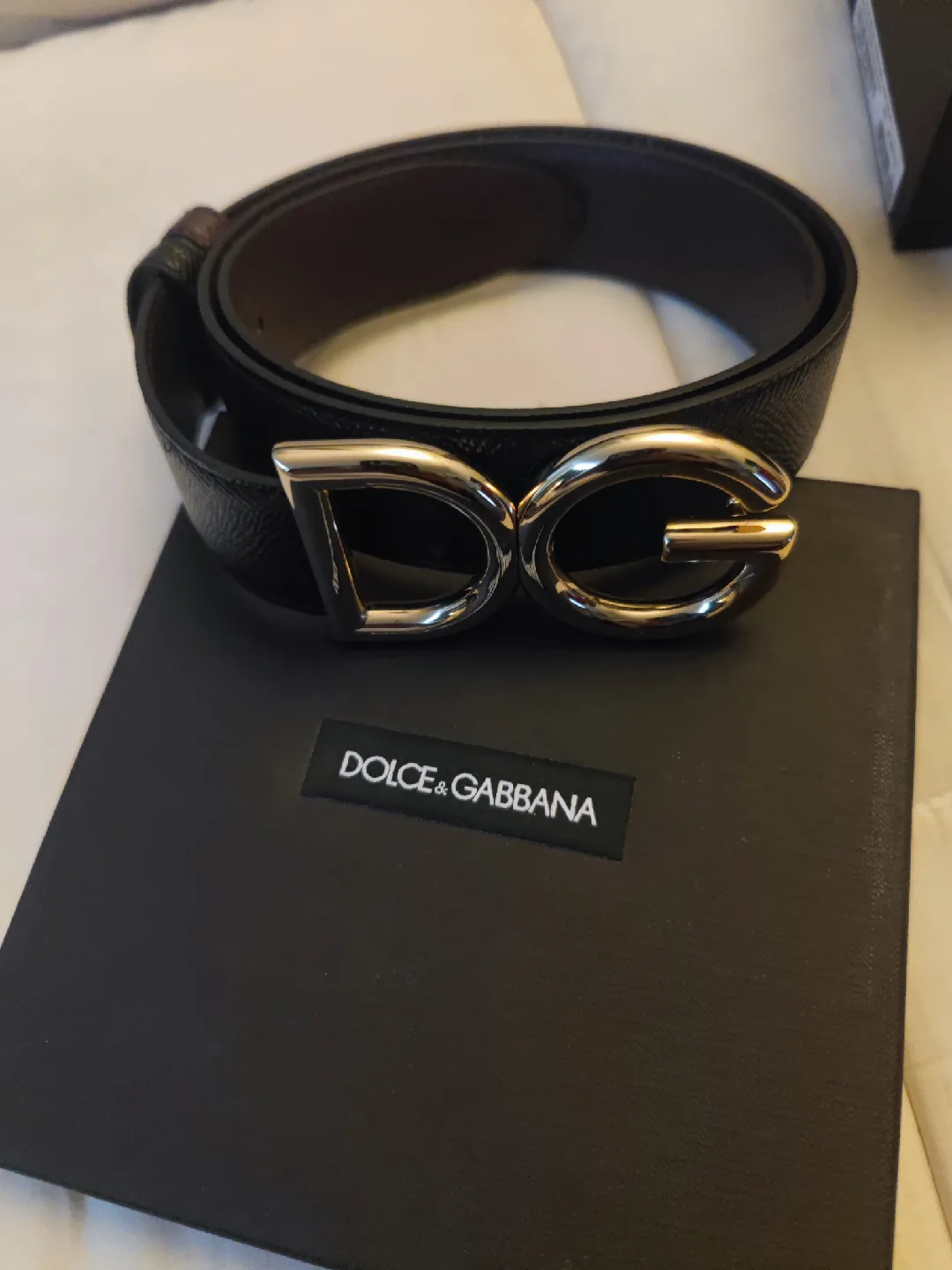 Dolce & Gabbana Black Leather Belt with Box image indicator(2)