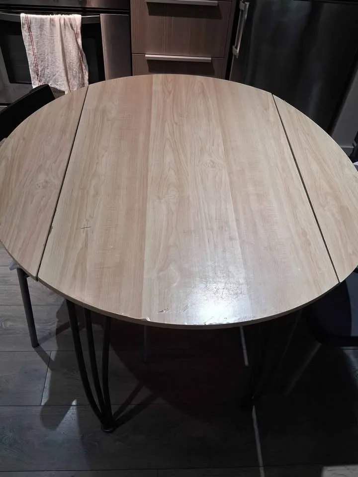 4 seater wood dining table thumbnail
