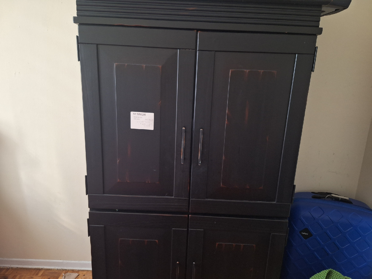 Dark Brown Wooden Armoire