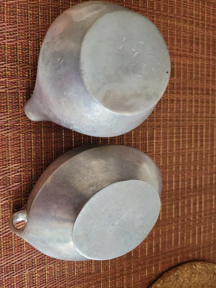 Vintage Wilton Pewter Creamer and Sugar Bowl Set image indicator(2)