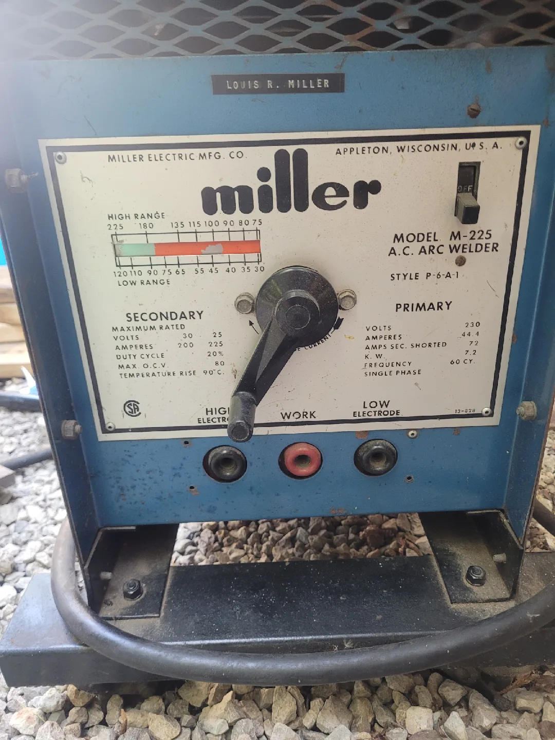 Miller M-225 A.C. Arc Welder image indicator(3)