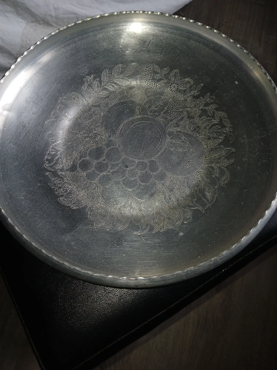 Vintage Etched  Serving Platter image indicator(5)