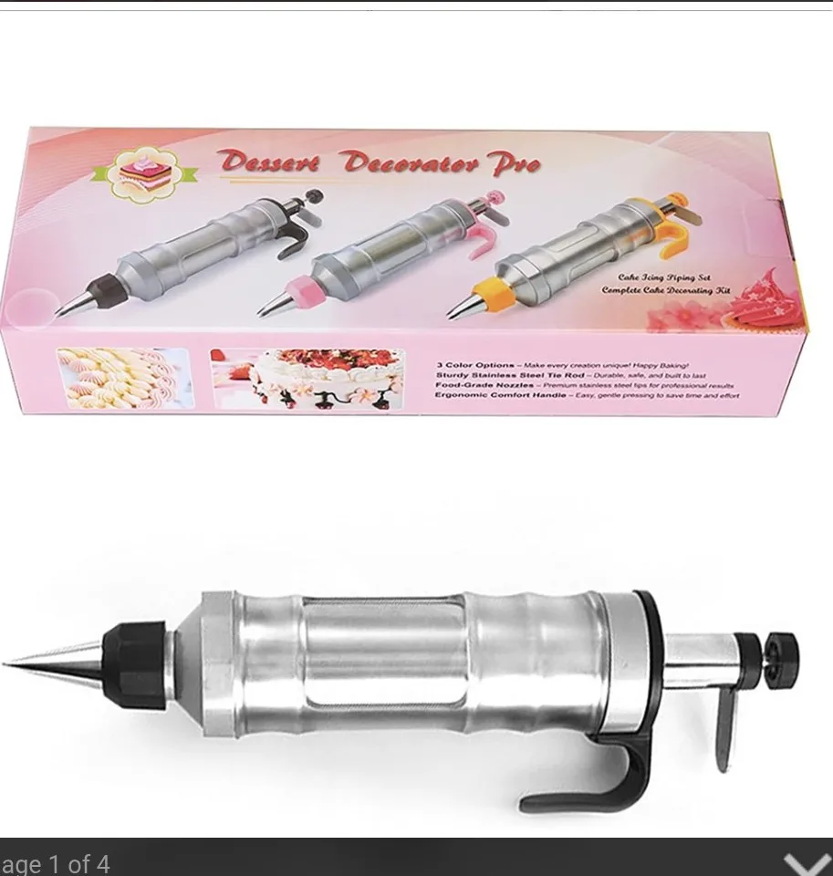 Dessert Decorator Pro Cake Icing Syringe Kit thumbnail
