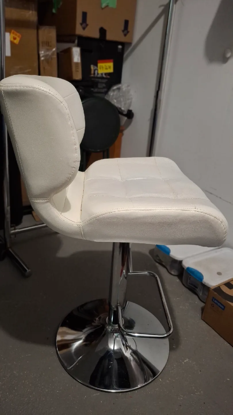 White Adjustable Height Bar Stool image indicator(2)