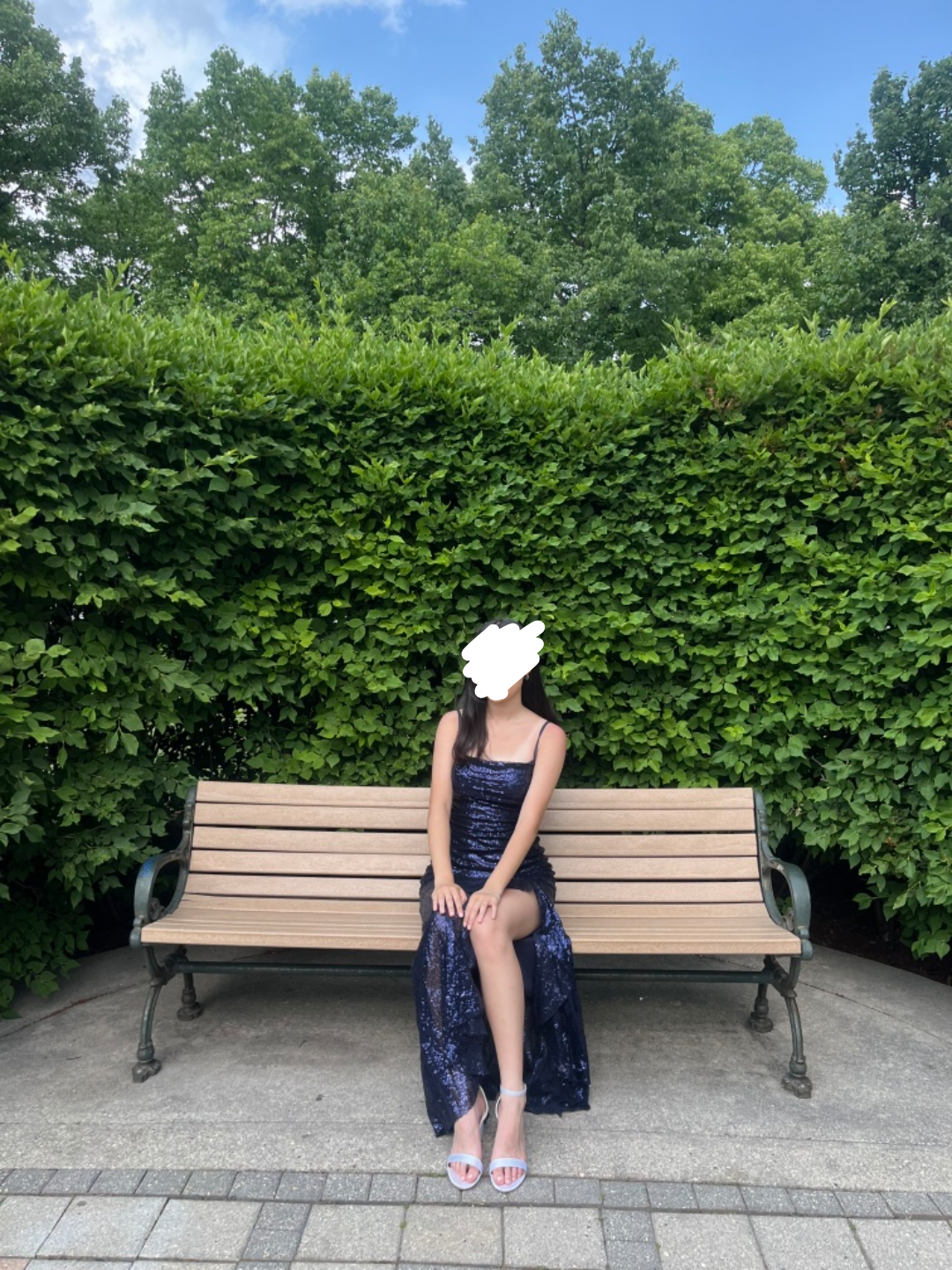 Sequin Sheath/Column Dress for Grad/Prom - Navy Blue - photo 4