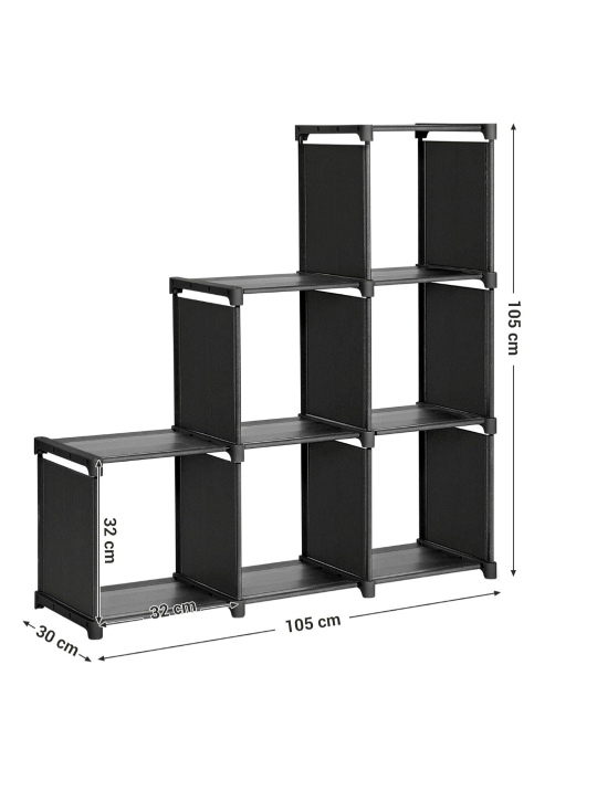 Black 6-Cube Storage Shelf - photo 3