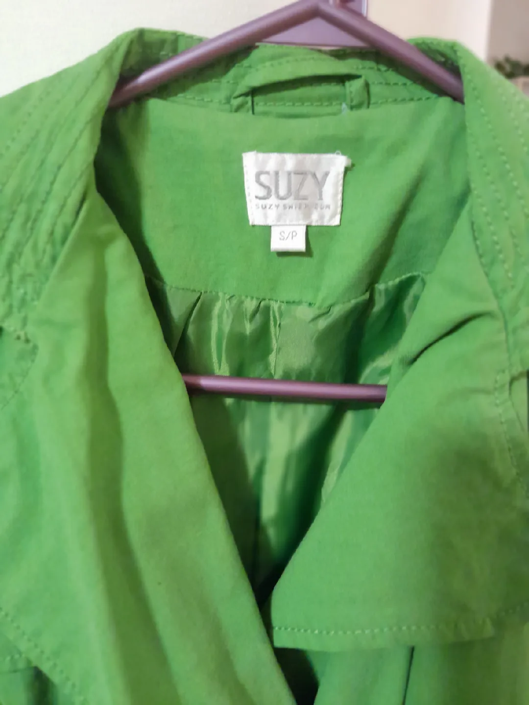 Suzy Shier Green Trench Coat - Size S/P image indicator(2)