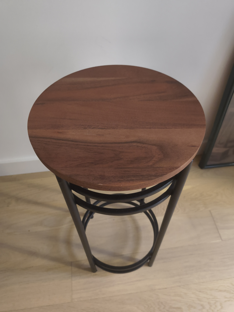 Wood Top Metal Plant Stand - photo 2