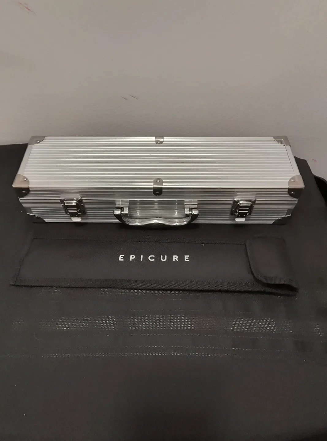 Epicure BBQ Tool Set with Case and set of metal skewers thumbnail