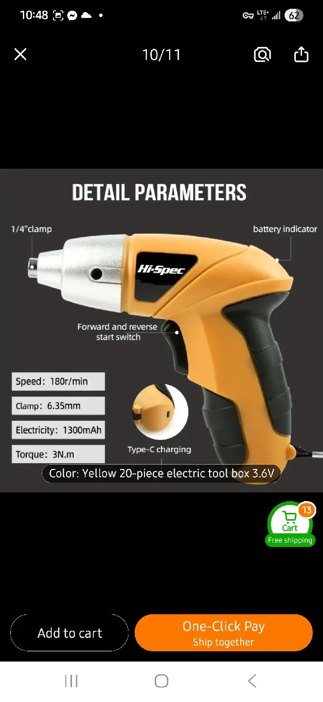 NEW 3.6V Electric Screwdriver 20-piece Tool Set 🪛 image indicator(8)
