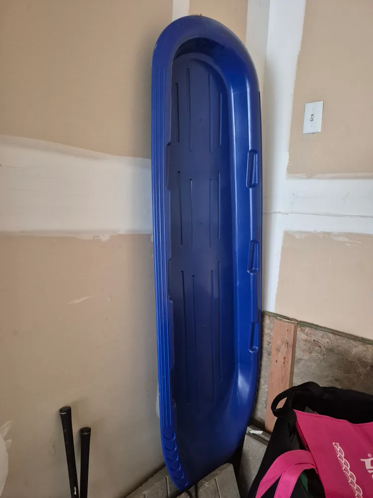 Blue Plastic Toboggan Sled thumbnail