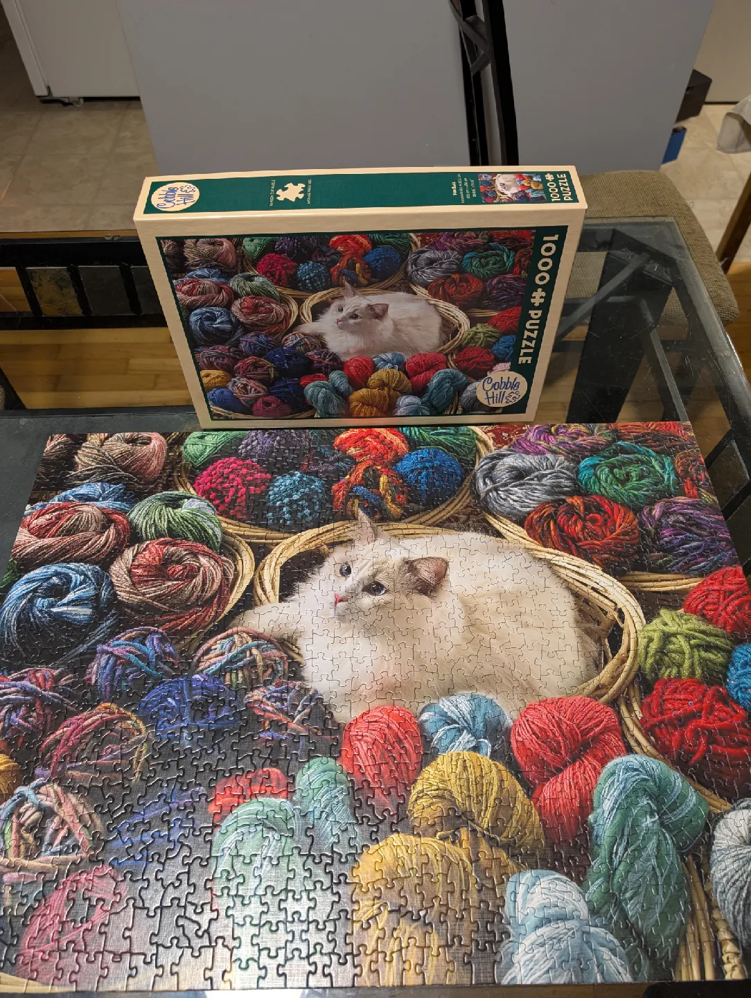 Cobble Hill 1000 Piece Puzzle - Cat & Yarn image indicator(2)