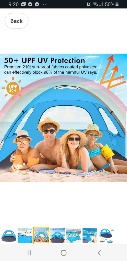 XL Beach Tent 6 person brand new image indicator(3)