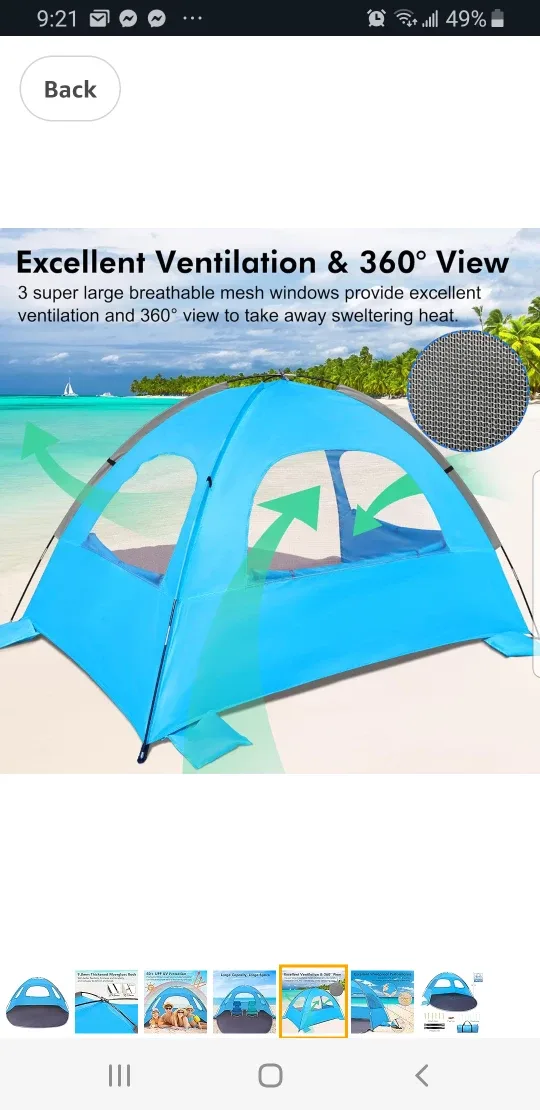 XL Beach Tent 6 person brand new image indicator(5)