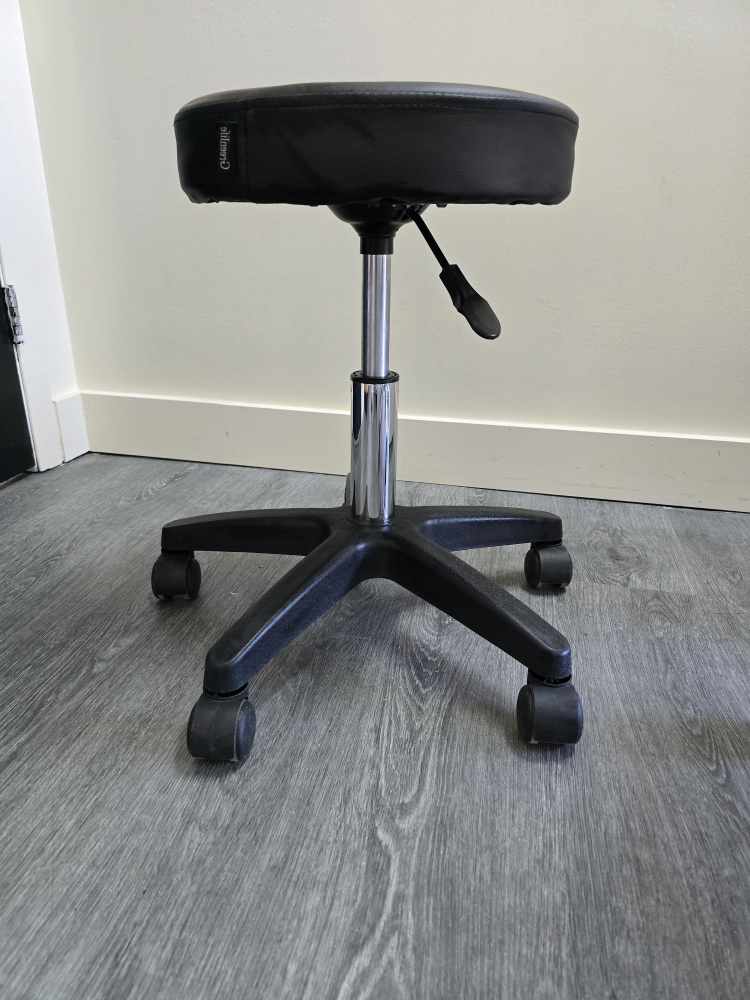 Allurette Rolling Stool - Black - photo 2