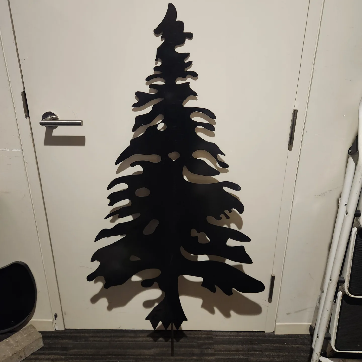 Metal Tree Silhouette Art - Black thumbnail