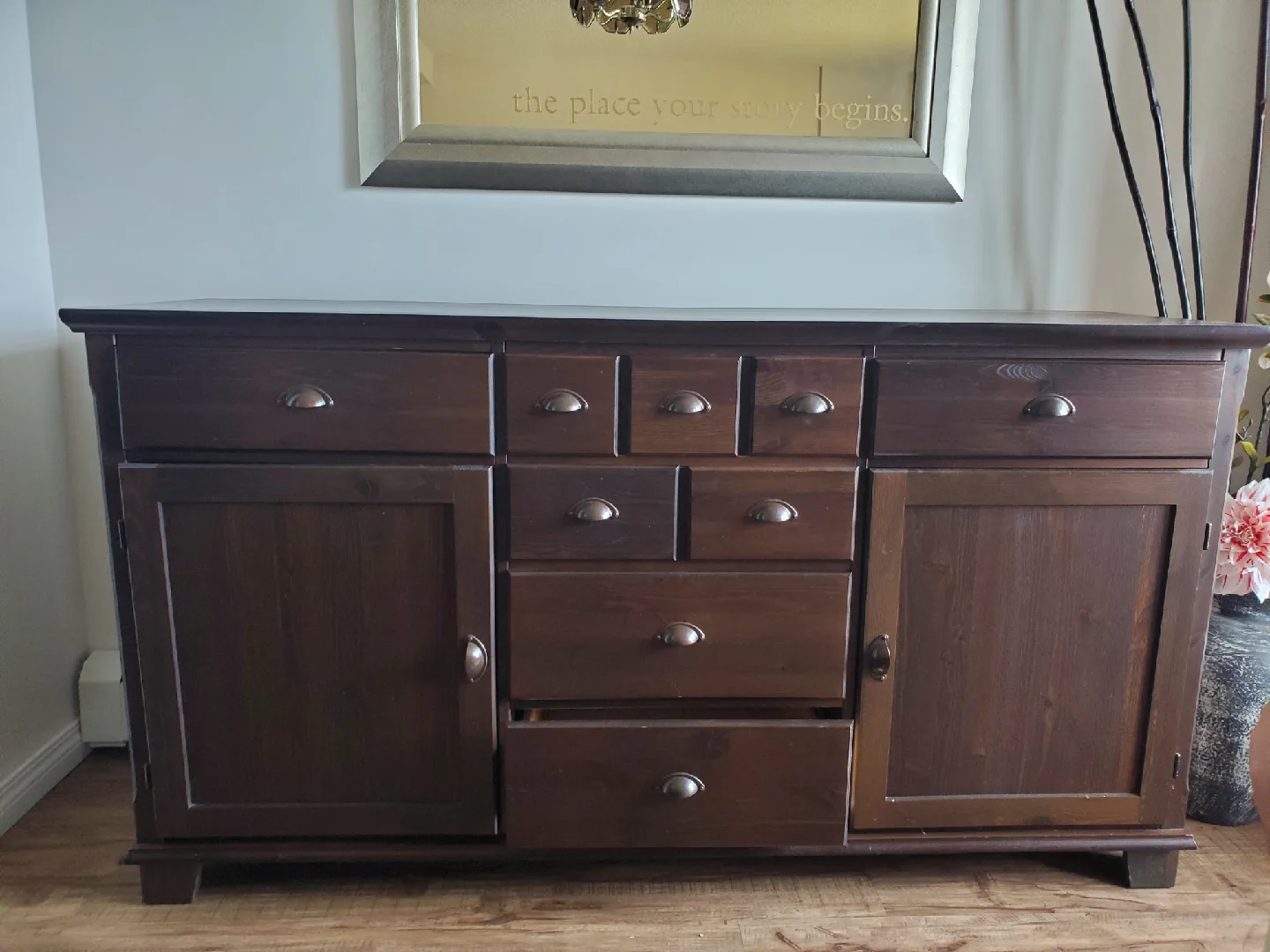 Dark Wood Credenza
