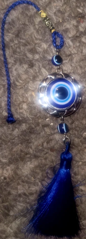 Blue Evil Eye Car Charm thumbnail