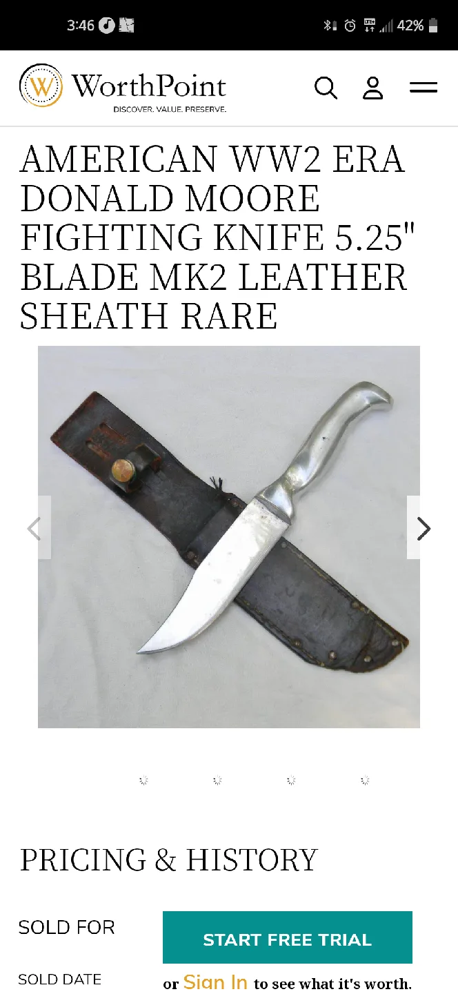 Vintage WW2 Hunting Knife image indicator(6)