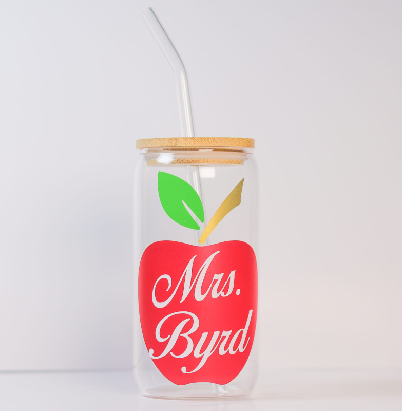 Personalized Glass Tumbler with Straw - photo 5