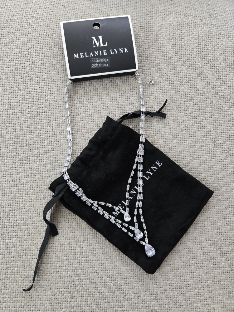 Faux diamond necklace