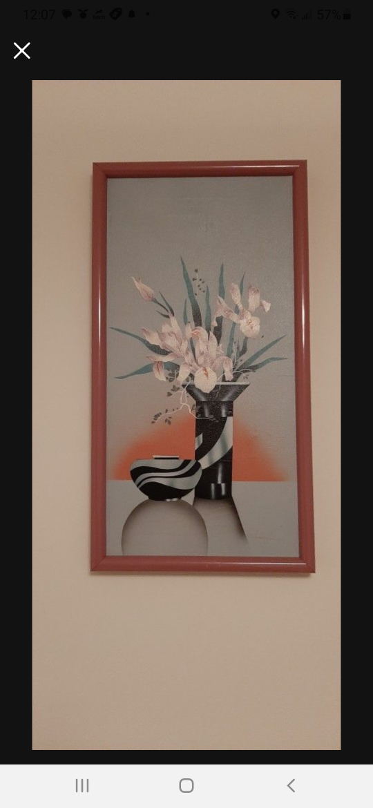 Floral Vase Framed Wall Art MCM