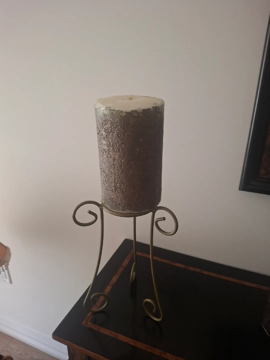 Decorative Candle with Metal Stand thumbnail
