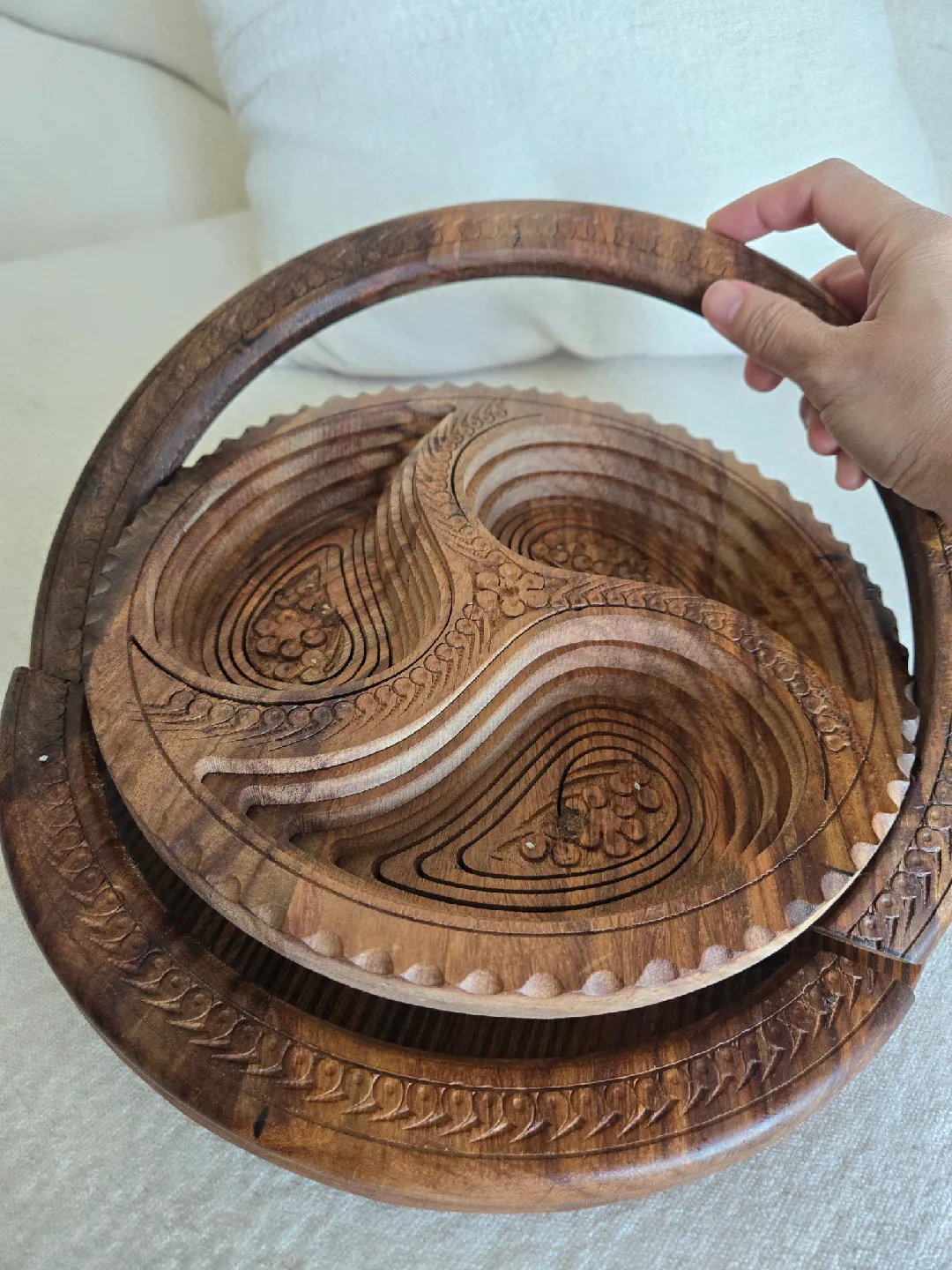 Wooden Folding Basket/Bowl image indicator(2)