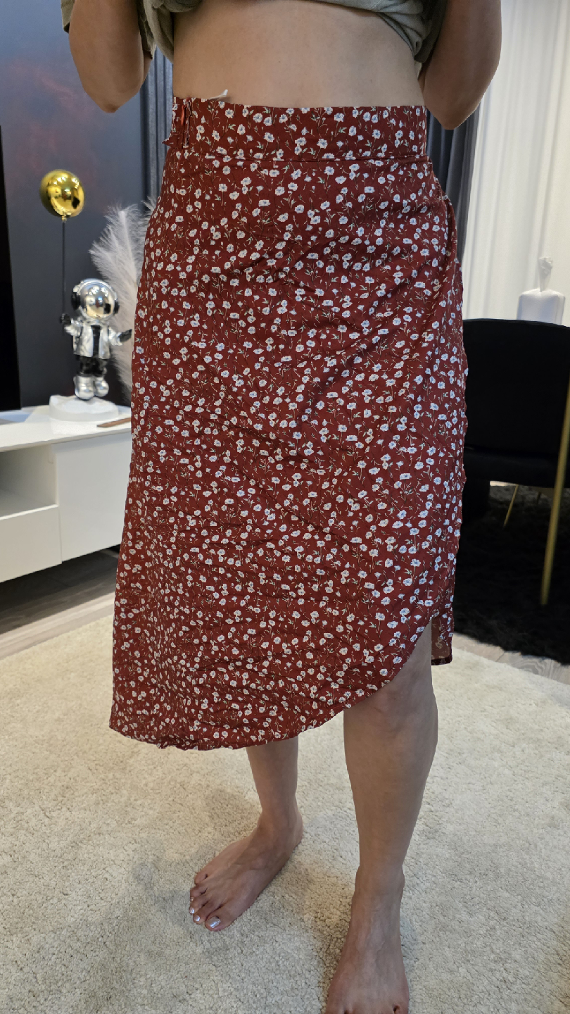 Floral Print Wrap Skirt - photo 2