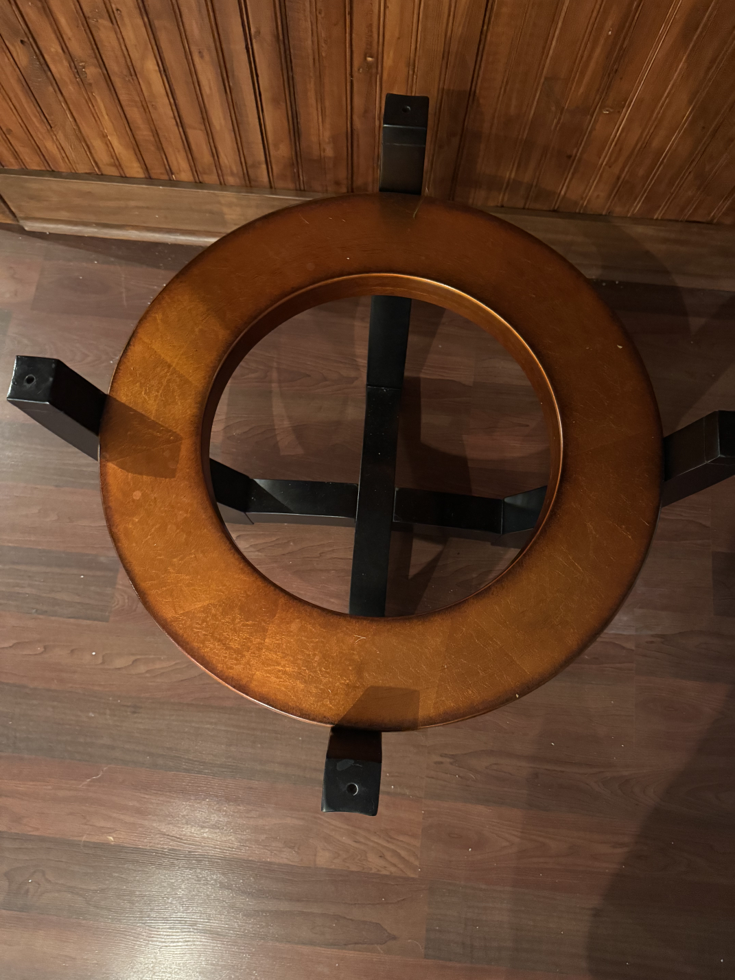 Wooden Plant Stand - Brown & Black