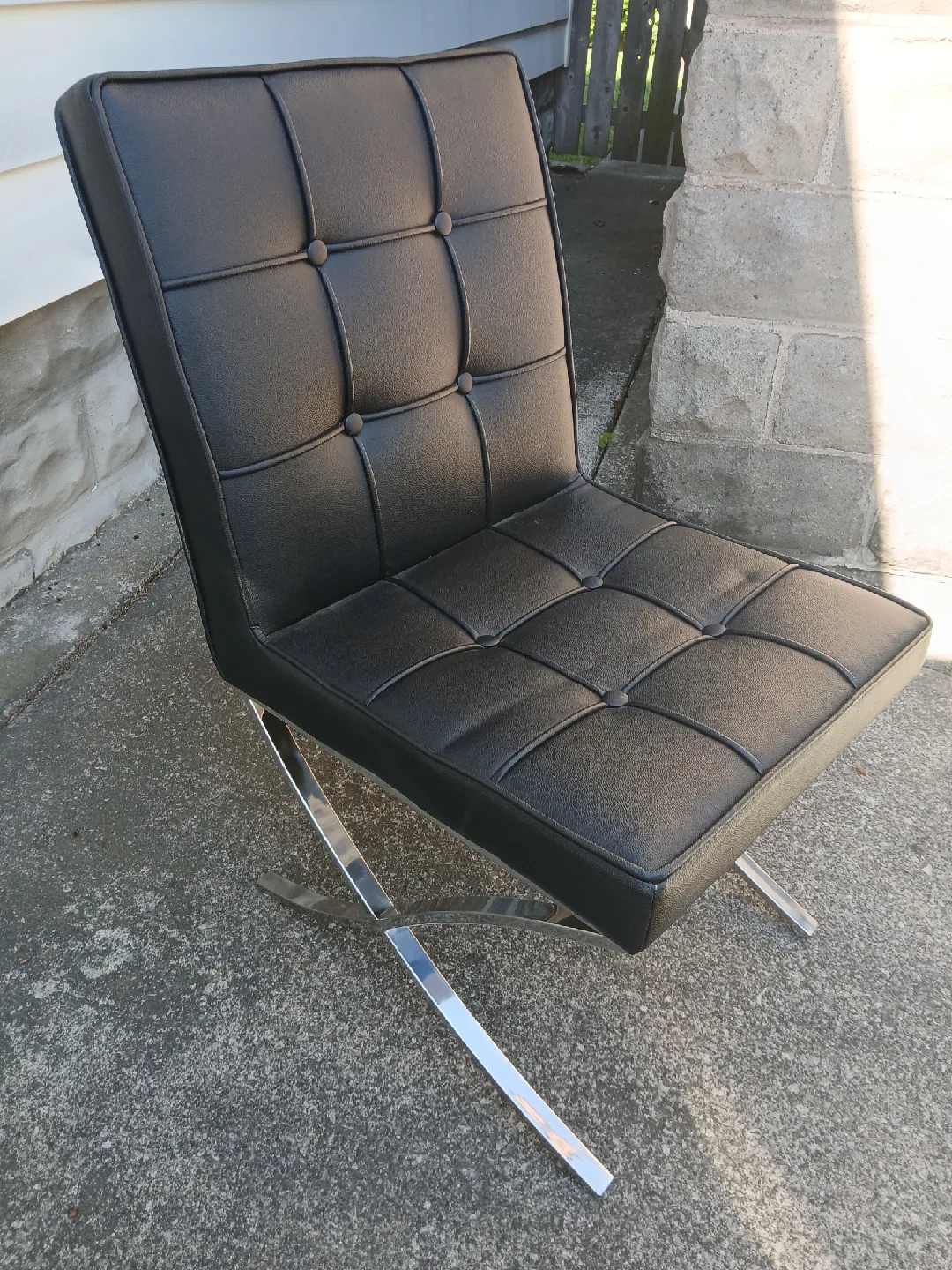 Black Faux Leather Accent Chairs image indicator(2)