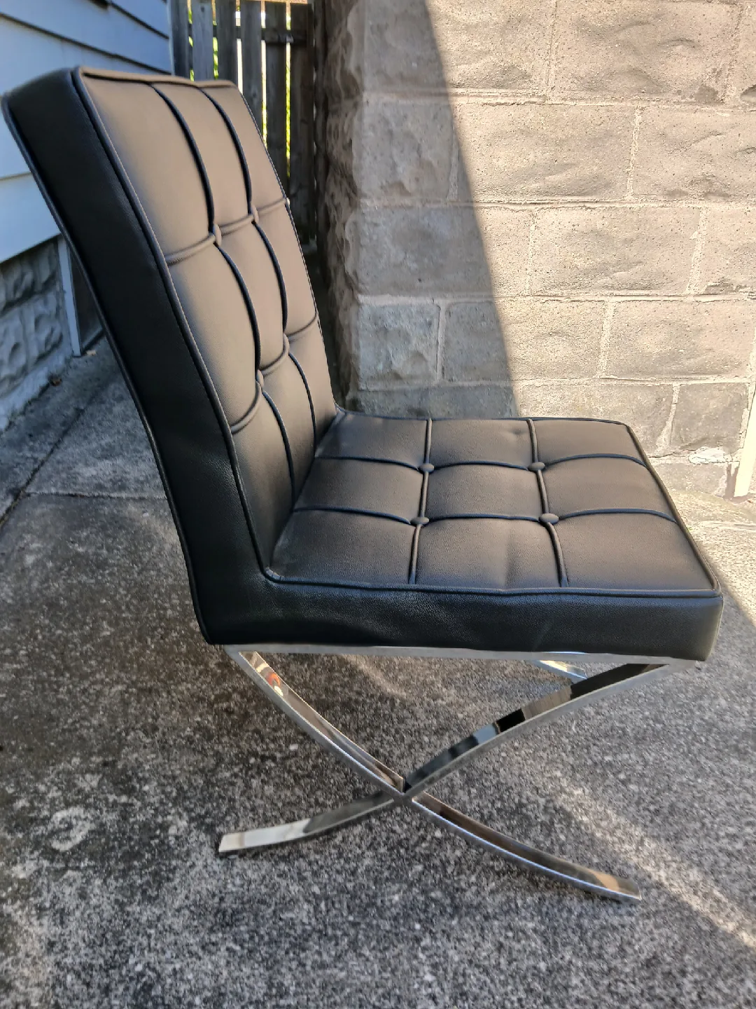 Black Faux Leather Accent Chairs image indicator(3)