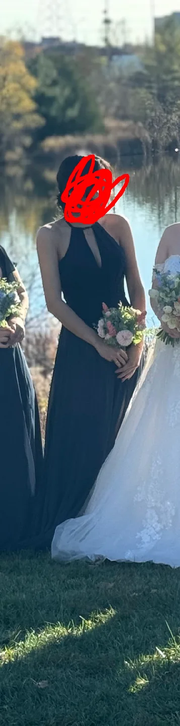 Azazie Evalleen Dark Navy Bridesmaid Dress image indicator(3)