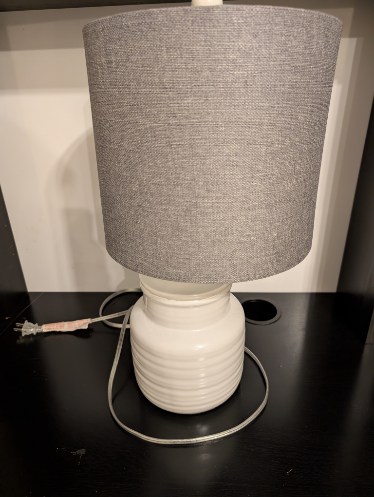 Grey Table Lamp