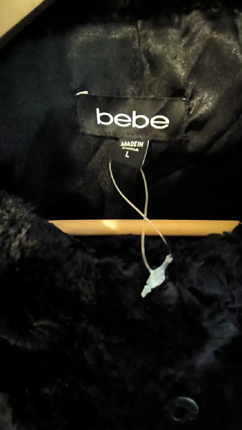 Black Faux Fur Jacket Size L New condition image indicator(4)