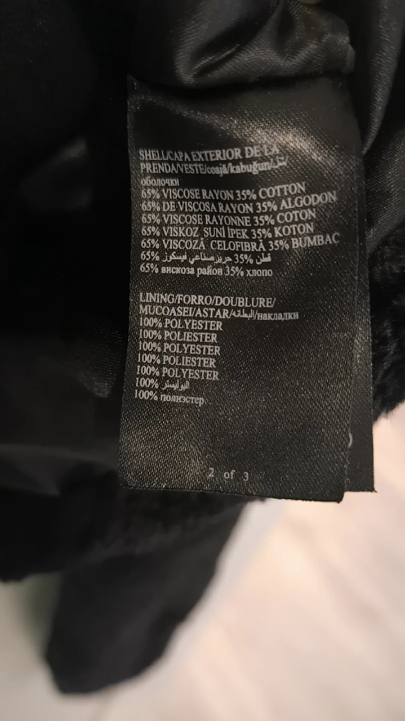 Black Faux Fur Jacket Size L New condition image indicator(5)