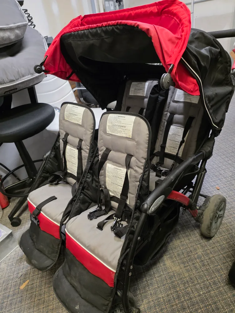 Used Red & Black Double Stroller image indicator(3)