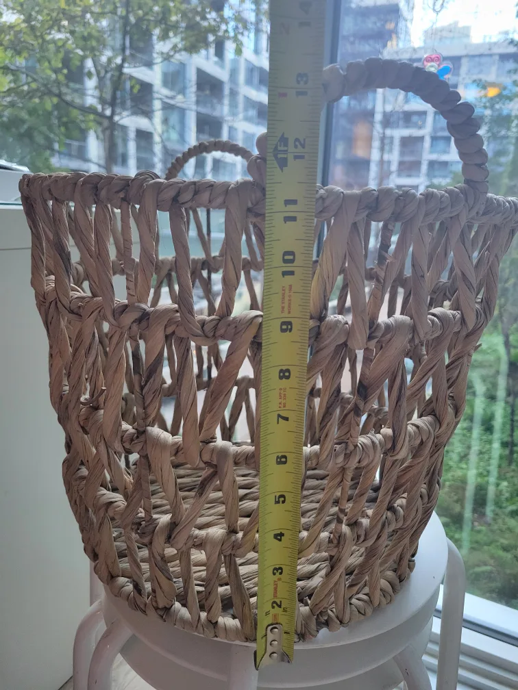 Woven Basket/Plant Holder, 14" Height thumbnail