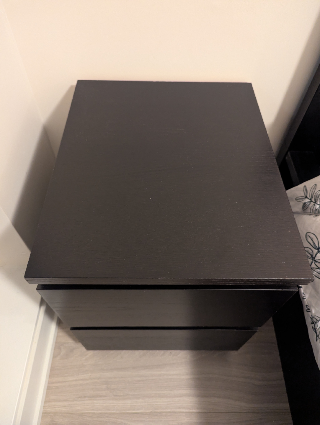 IKEA Malm Nightstand w/ 2 Drawers Black/Dark Brown - photo 2
