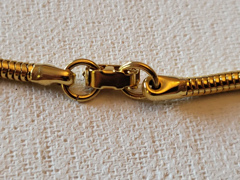 Gold Snake Chain Necklace 50" image indicator(5)