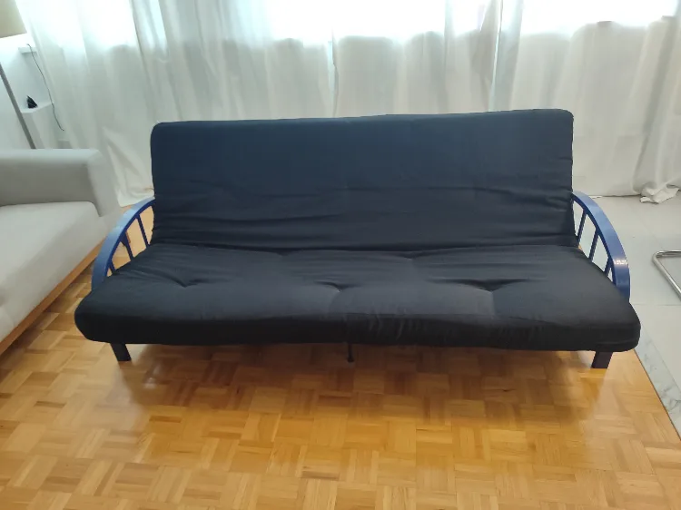 Black Futon with Blue Frame thumbnail