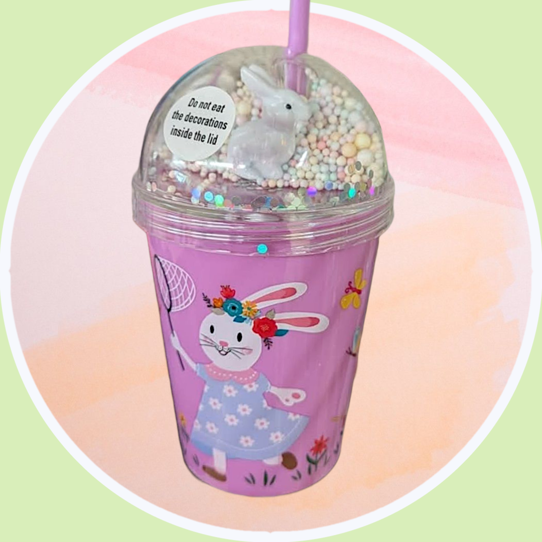 🥕 NEW  Unisex Bunny Sippy Cup Tumbler w Straw