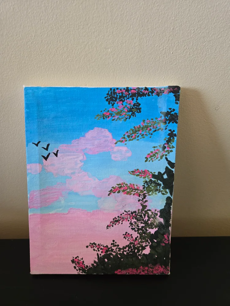 Hand Painted Floral Landscape Canvas Art 🥕🥕🥕🥕🥕 image indicator(3)